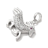 Brass Micro Pave Cubic Zirconia Pendants KK-Z073-17P-2