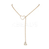 Brass Heart Pendant Necklaces NJEW-JN04838-1