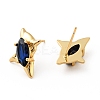 Cubic Zirconia Star Stud Earrings EJEW-G297-26G-3