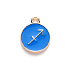 Alloy Enamel Pendants X-ENAM-S124-01B-02F-2