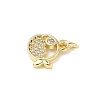 Brass Micro Pave Cubic Zirconia Charms ZIRC-I356-13G-01-2