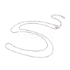 Anti-Tarnish Rhodium Plated 925 Sterling Silver Flat Cable Chain Necklace NJEW-A011-01C-P-2