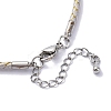 Polyester Cord Braided Bracelet Makings MAK-Z003-01P-15-3