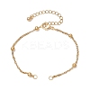 2Pcs 2 Colors 304 Stainless Steel Singapore Chain Bracelets Making AJEW-JB01307-2