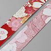Cotton Flower Print Ribbons OCOR-WH0045-28B-01-1