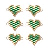 MIYUKI Delica Glass Seed Beaded Heart Links PALLOY-MZ00702-02-3
