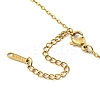 201 Stainless Steel Melting Ring Pendant Necklace with Cable Chains NJEW-Q317-34G-3