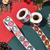 3 Rolls 3 Styles Christmas Round Dot Self Adhesive Paper Stickers Roll DIY-FS0010-32B-5