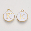 Golden Plated Alloy Charms LS-ENAM-S118-01K-1