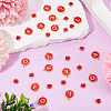 32Pcs 5 Styles Golden Plated Alloy Enamel Charms ENAM-TA0003-13B-4