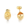 Brass Stud Earring Findings KK-I663-09G-1