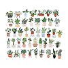 44Pcs 44 Styles Plant Theme Paper Stickers Sets STIC-P004-08-1