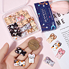 28Pcs 7 Colors Rack Plating Alloy Enamel Pendants FIND-SC0012-05-3
