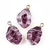 Druzy Geode Resin Pendants LS-RESI-S383-066D-1