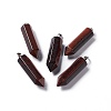 Dyed & Heated Natural Red Tiger Eye Double Terminated Pointed Pendants G-G926-01P-15-1