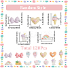 120Pcs 6 Styles Opaque Resin Decoden Cabochons RESI-SP0001-27-2