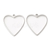Non-Tarnish 304 Stainless Steel Open Back Bezel Heart Pendants STAS-Z040-03P-1