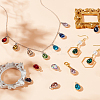 DIY Teardrop Alloy Rhinestone Birthstone Pendant Making Kits DIY-GA0007-12-5