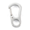 304 Stainless Steel Push Gate Snap Keychain Clasp Findings STAS-C024-09P-2