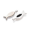 Alloy and Dyed Natural Paua Shell Pendants PALLOY-T093-06A-2