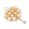 Glass Seed Beaded Flower Pendants PALLOY-MZ00827-01-3