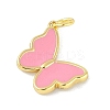 Brass Enamel Pendants KK-B114-16G-04-2