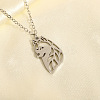 304 Stainless Steel Husky Dog Cutout Silhouette Pendant Necklaces WG9715E-02-1