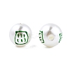 Mahjong Theme ABS Plastic Imitation Pearl Enamel Beads KY-G020-04B-1
