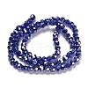 Electroplate Glass Beads Strands EGLA-R016-4m-1-4