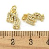 Rack Plating Brass Micro Pave Cubic Zirconia Pendants KK-K386-02B-G-3