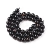Natural Black Tourmaline Beads Strands G-F666-05-8mm-2