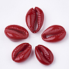 Spray Painted Natural Cowrie Shell Beads X-SHEL-S274-26B-2