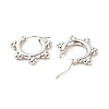 304 Stainless Steel Flower Hoop Earrings for Women EJEW-K242-05P-2