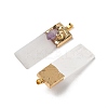 Natural Amethyst & Selenite Big Pendants G-H084-09G-02-2