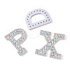 Alphabet Resin Rhinestone Patches DIY-TAC0005-45D-12