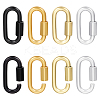 8Pcs 4 Colors Alloy Screw Carabiner Lock Charms FIND-UN0003-30-1