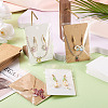 100Pcs 2 Colors Rectangle Paper One Pair Earring Display Cards with Hanging Hole CDIS-TA0001-41-7