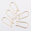 304 Stainless Steel Hoop Earring Findings Kidney Ear Wires X-STAS-H436-03-1