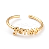 Constellation/Zodiac Sign Brass Cuff Rings RJEW-O042-06G-I-1