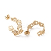 Ion Plating(IP) 304 Stainless Steel Bear Paw Print Wrap Stud Earrings for Women EJEW-B018-12G-2