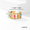 Sweet Hollow Irregular 201 Stainless Steel Enamel Cuff Ring DG2321-6