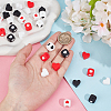 42Pcs 7 Styles Food Grade Eco-Friendly Silicone Beads SIL-SC0002-70-3