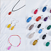 20Pcs 10 Colors Natural Agate Dyed Pendants G-FH0002-43-6