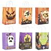 24Pcs 6 Styles Halloween Theme Kraft Paper Gift Bags with Handles CARB-FS0001-09-1
