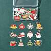 24Pcs 12 Styles Christmas Theme Spray Painted Alloy Enamel Pendants ENAM-FS0002-19P-8