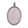 Alloy Pendant Cabochon Settings PALLOY-A15657-N-NF-1