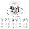 DIY Stainless Steel Paperclip Chains Necklaces Making Kits DIY-TA0011-23P-02-1