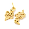 Rack Plating Brass Micro Pave Clear Cubic Zirconia Pendants KK-B093-02G-G-2