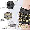 Alloy Coin Tassel Cloth Chain Belts for Dancer DIY-WH0888-880B-4