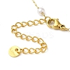 304 Stainless Steel & Plastic Pearl Link Chain Necklaces for Women NJEW-K383-04B-G-3